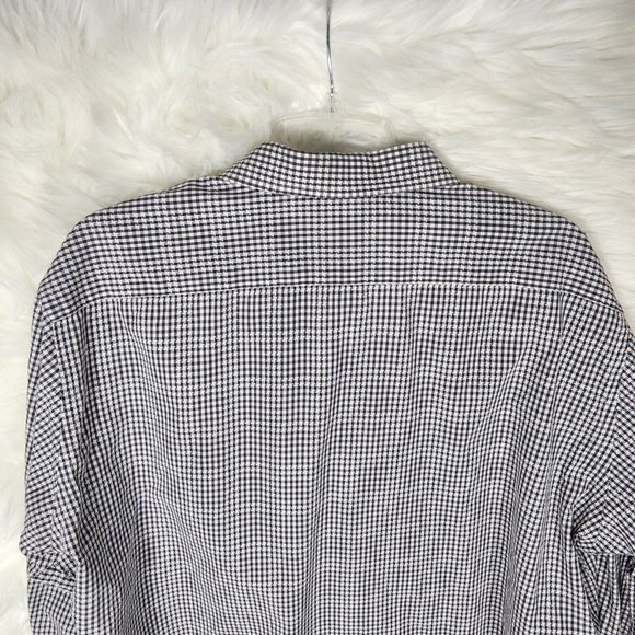 Robert Graham Men's Stars Checkered Button Up Long Sleeve Shirt Size XL Gray - Picture 9 of 11